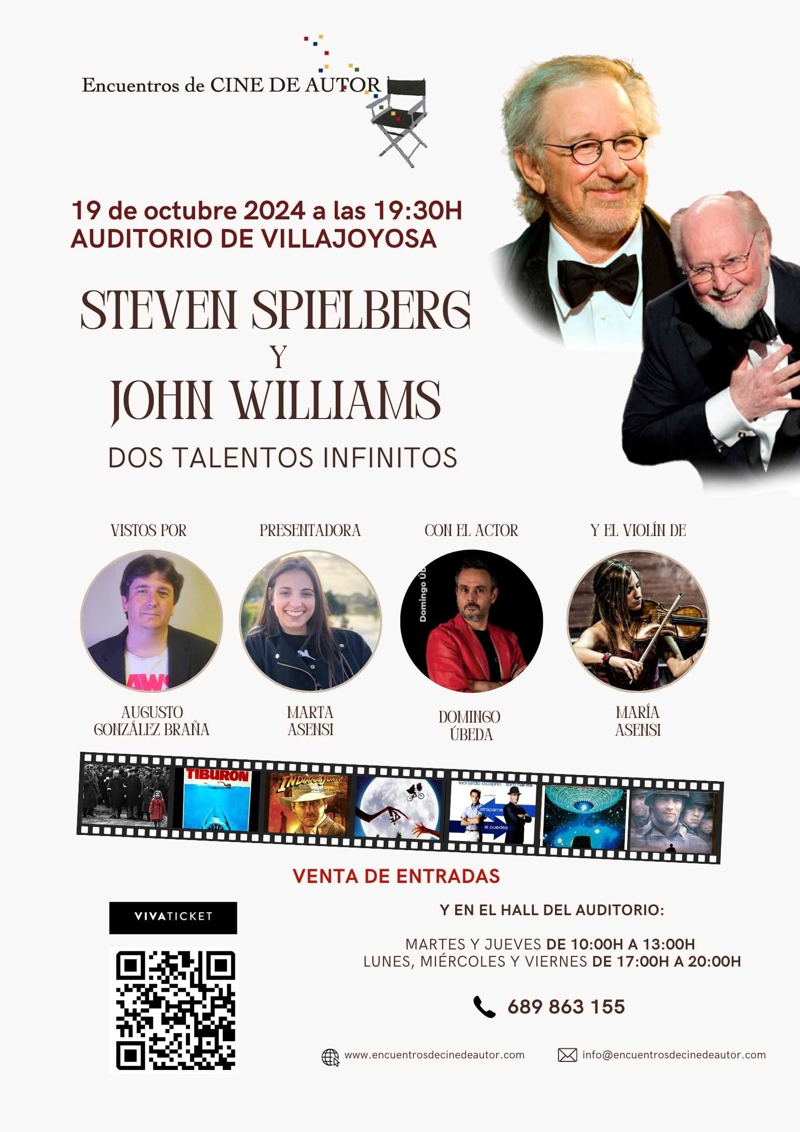 🎬Encuentros  de CINE DE AUTOR STEVEN SPIELBERG y JOHN WILLIAMS