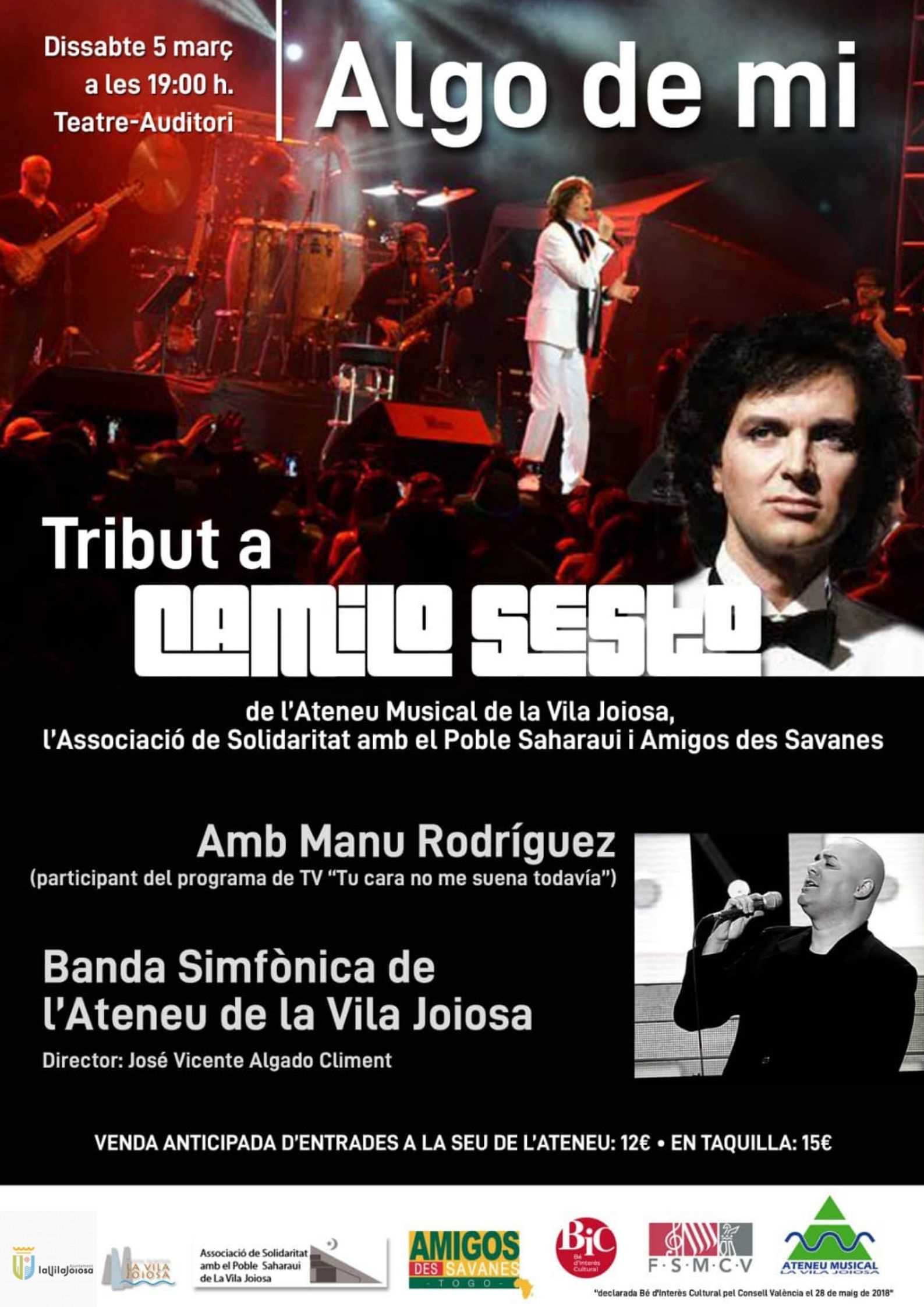 Tributo a Camilo Sesto. Banda Sinfónica de Ateneu Musical.