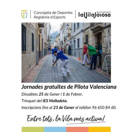 Jornadas gratuitas de Pelota Valenciana