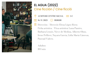 EL AGUA (2022) Cine ficción / Cine ficció 